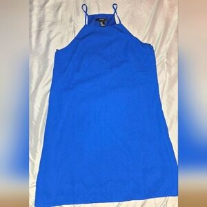 Elegant Blue Sleeveless Dress
